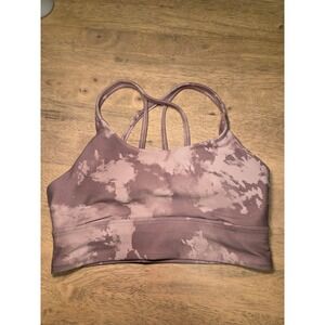 Balance Collection Deuville Mauve Tie Dye Padded Sports Bra